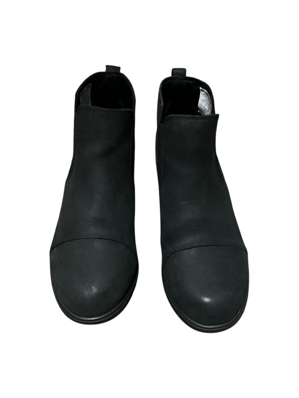 Sorel Womens Black Wedge Chelsea Boots Size 8Leather Upper Durable Sole